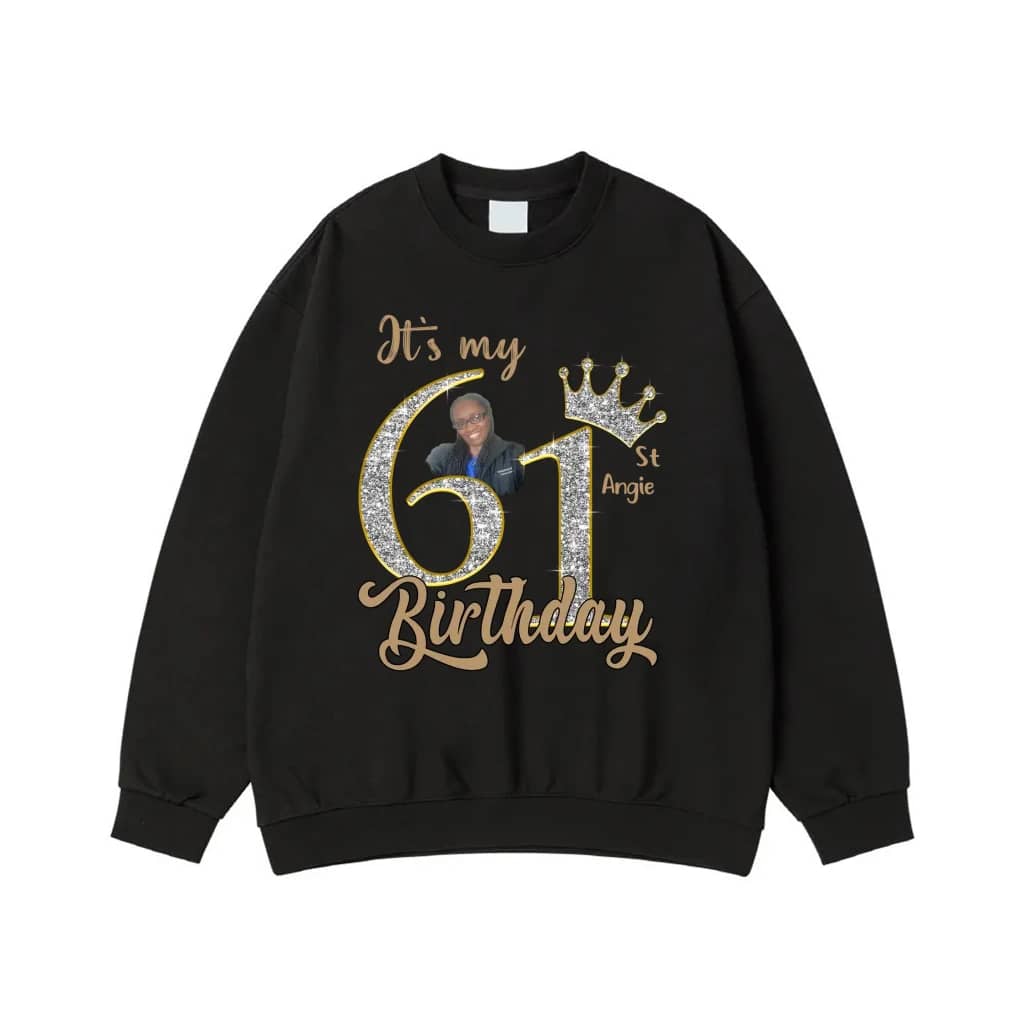 It'S My 61st Birthday Custom Photo T-Shirt