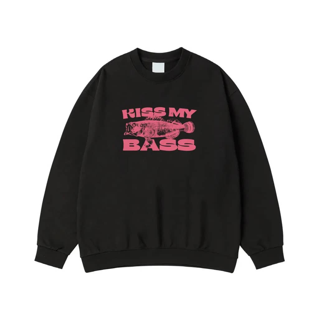 Kiss My Bass Funny Fishing Pun T-Shirt