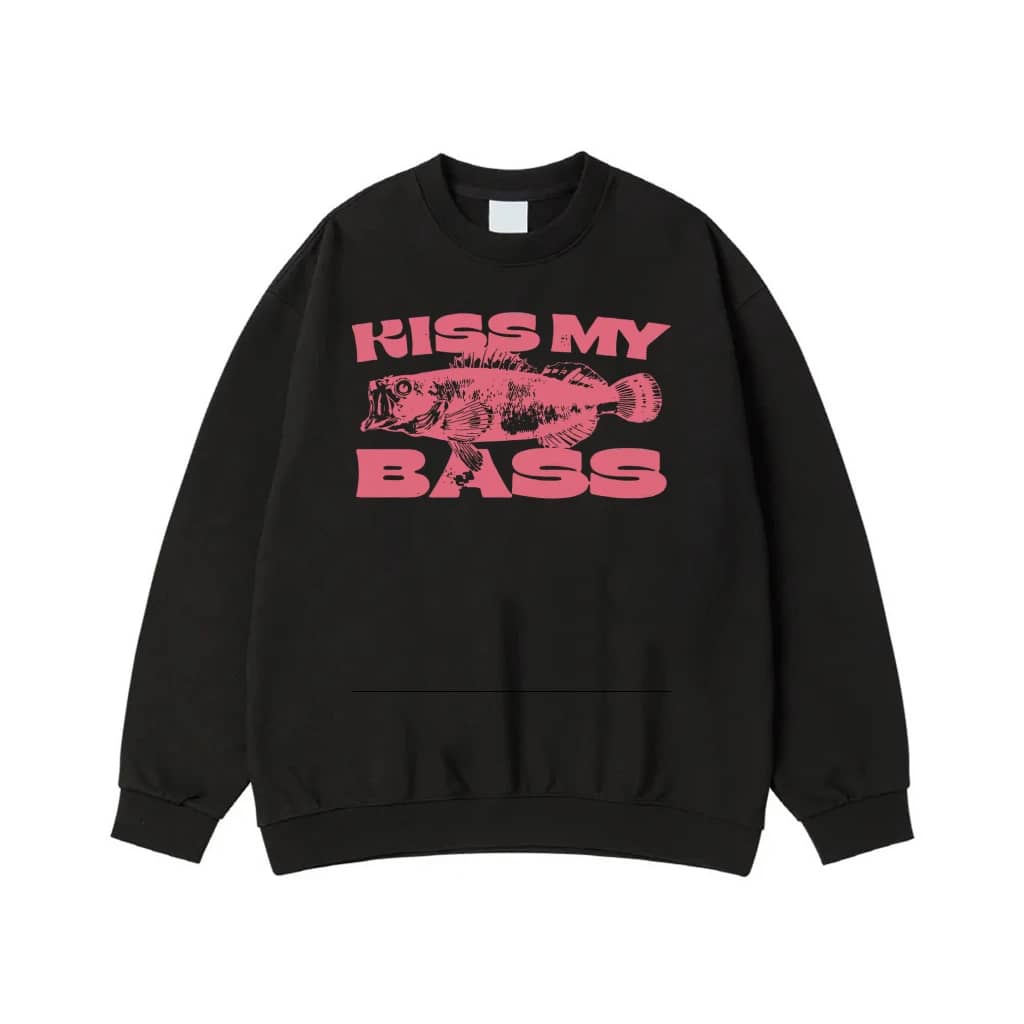 Kiss My Bass Funny Fishing Pun T-Shirt