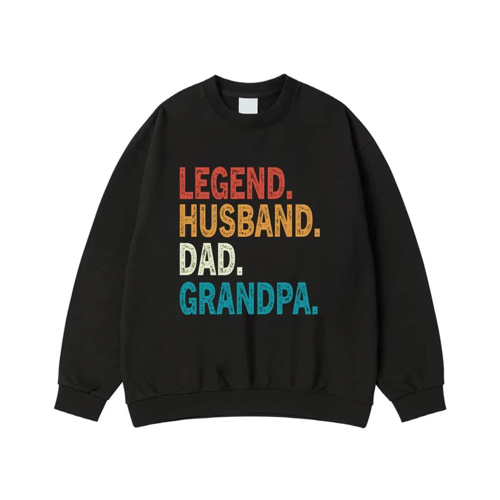 Legend Husband Dad Grandpa Retro Distressed Text