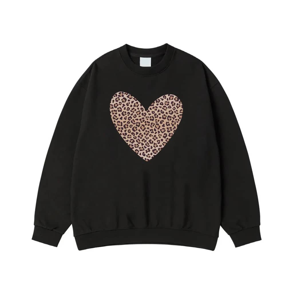 Leopard Print Heart Graphic
