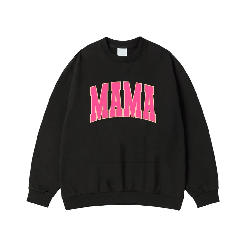 Mama Camouflage All-Over Print T-Shirt With Pink Lettering