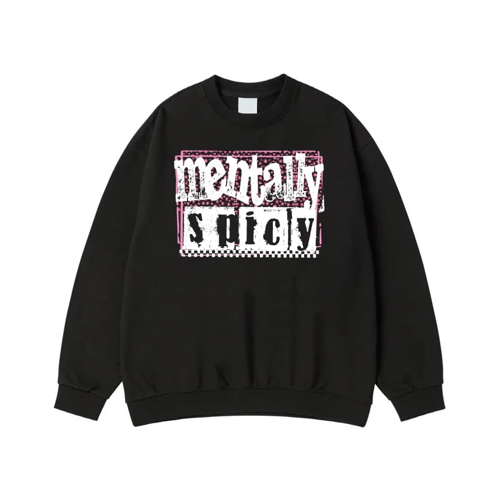 Mentally Spicy Funny Quote With Leopard And Checkered Pattern