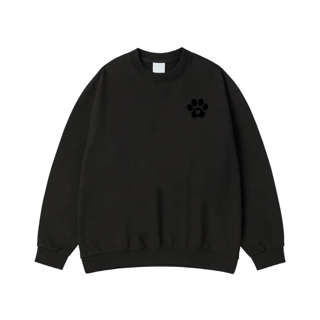 Minimalist Paw Print With Heart Pocket Design