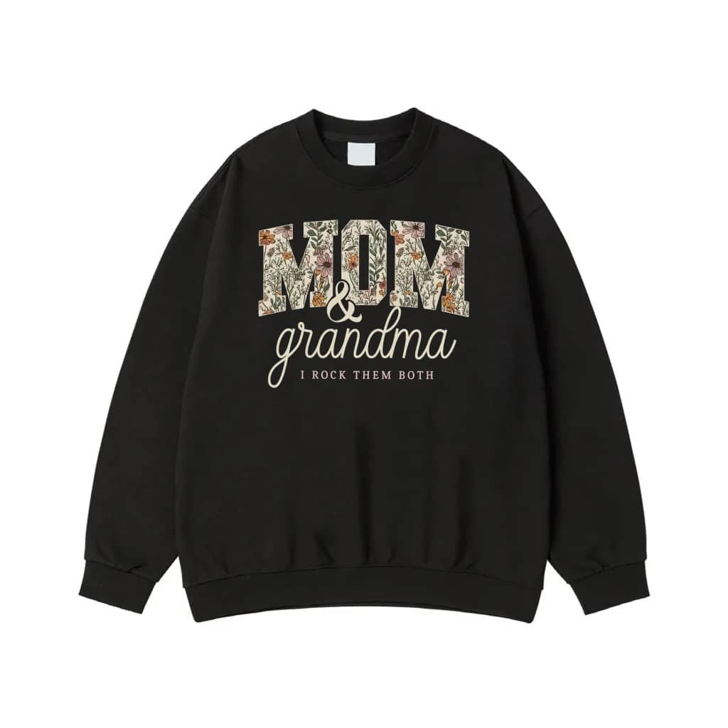 Mom & Grandma I Rock Them Both Floral T-Shirt