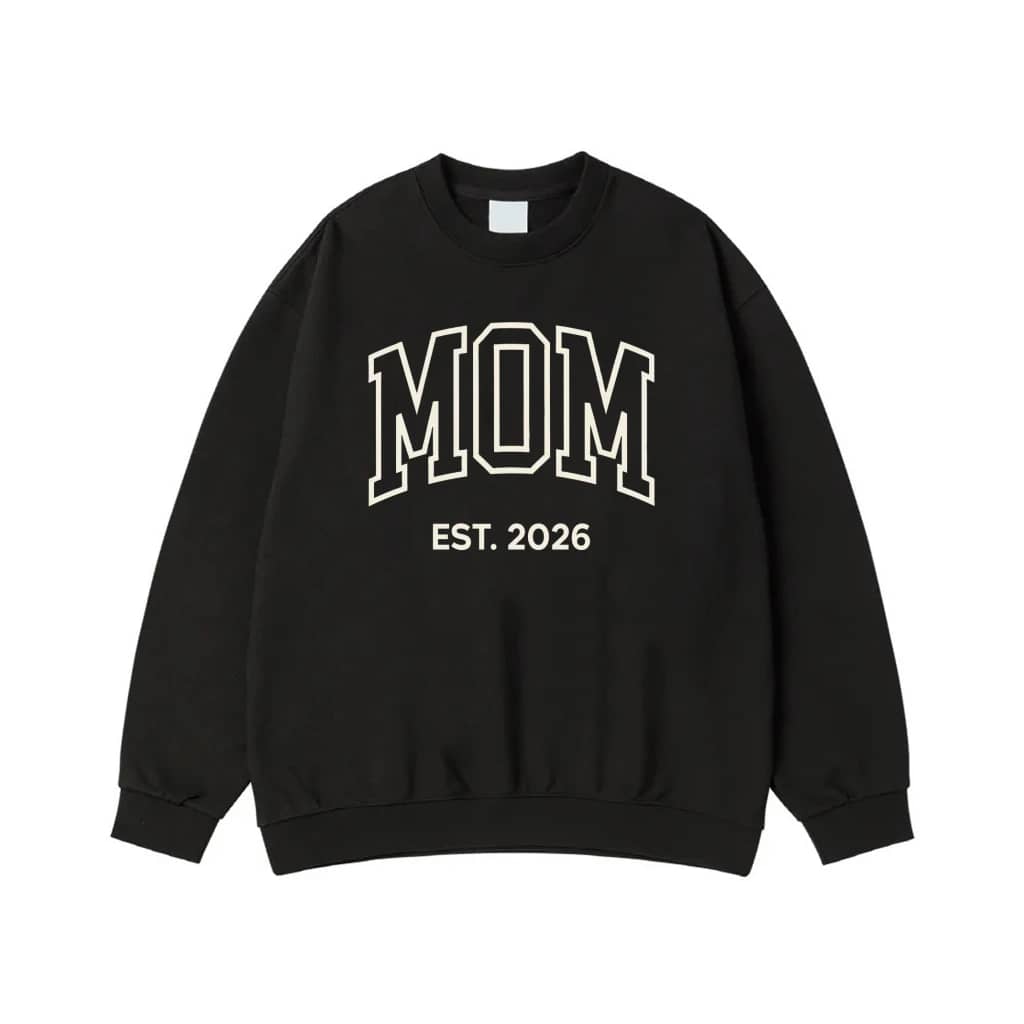Mom And Dad Est. 2026 Matching Collegiate Style Shirts
