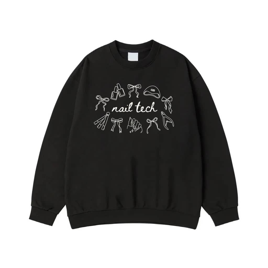 Nail Tech Tools And Bows Graphic T-Shirt