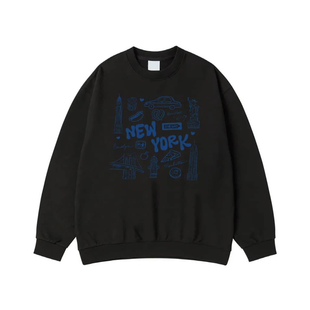 New York City Icons Doodle Sketch T-Shirt