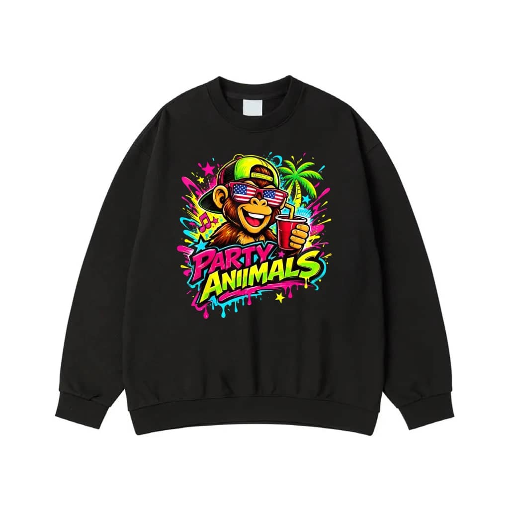 Party Animals Neon Monkey With Usa Flag Sunglasses