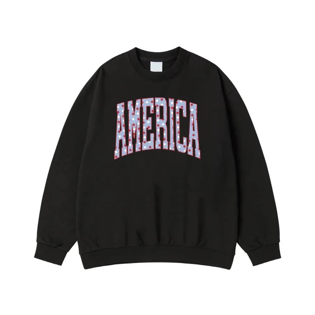 Patriotic America T-Shirt With Stars Pattern