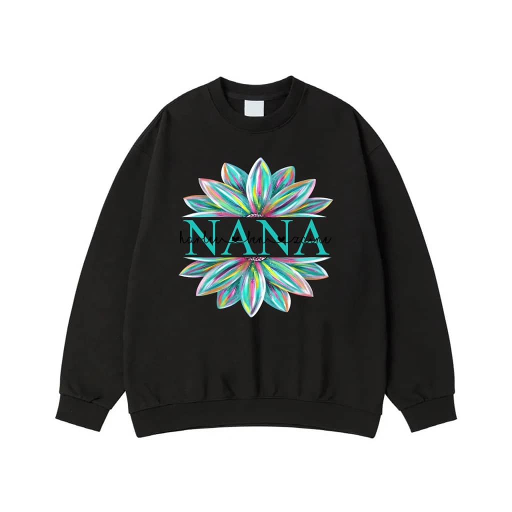 Personalized Mimi Shirt With Grandkids Names And Colorful Flower