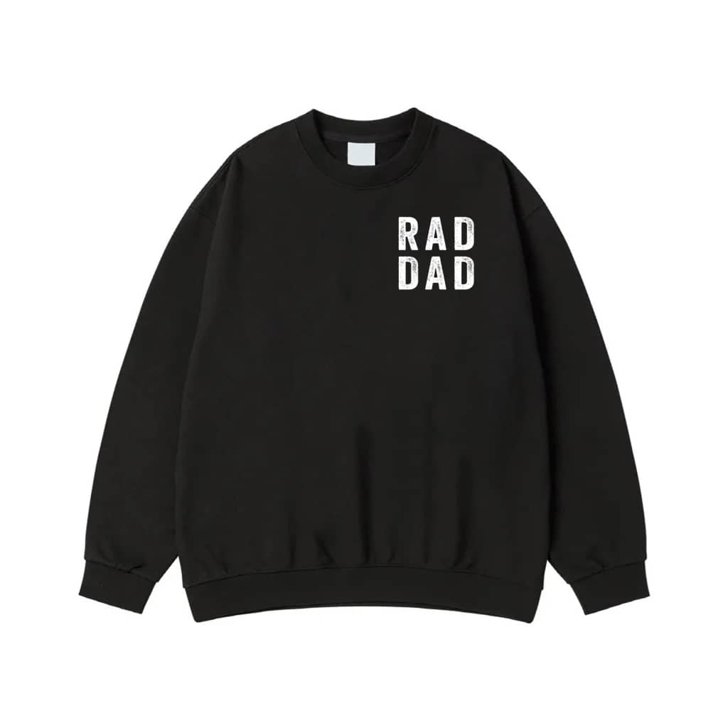 Rad Dad Stacked Text Pocket Print T-Shirt