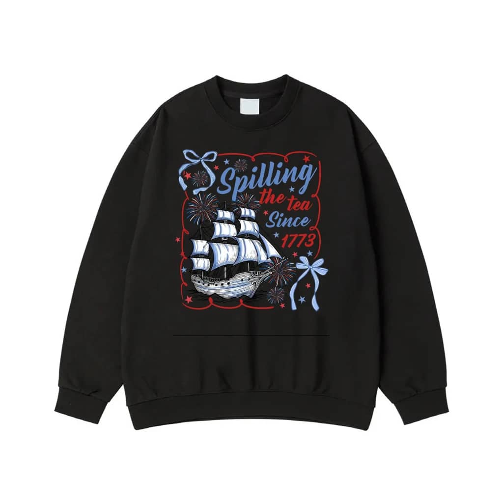 Spilling The Tea Since 1773 Boston Tea Party Patriotic T-Shirt