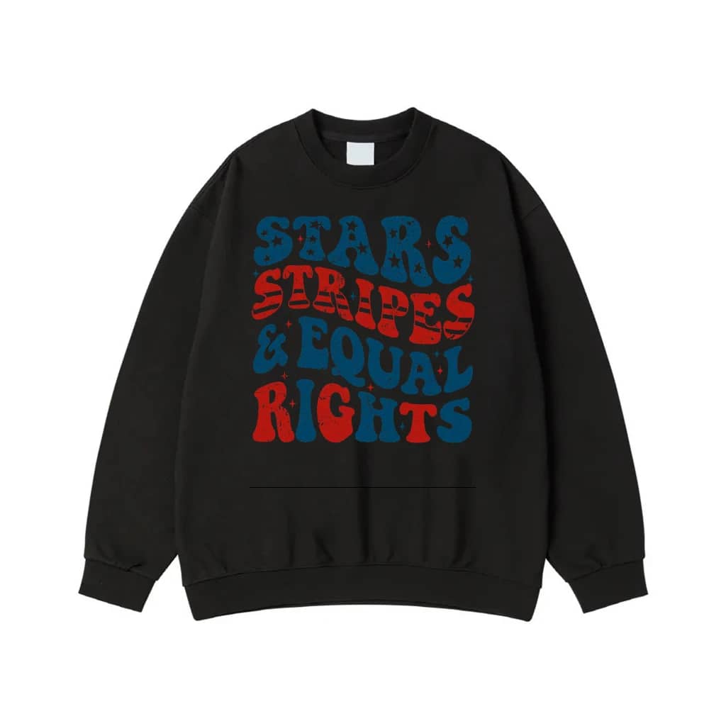 Stars Stripes & Equal Rights Retro Patriotic T-Shirt