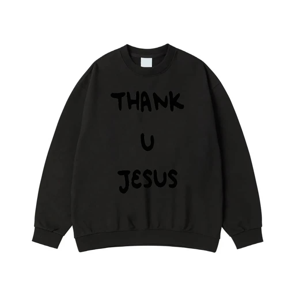 Thank U Jesus Hoodie With Cross And John 3:16 Bible Verse