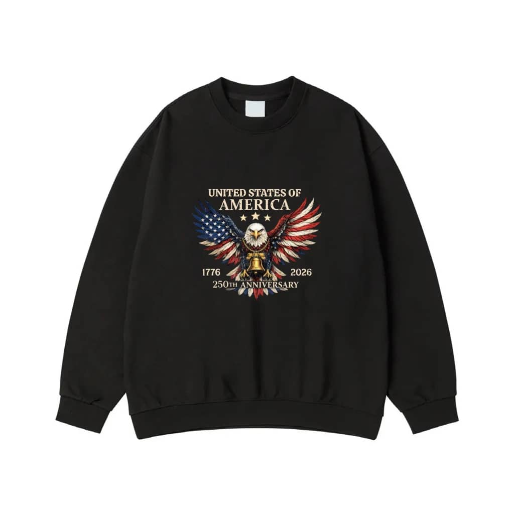 United States Of America 250th Anniversary 1776-2026 Patriotic Eagle T-Shirt