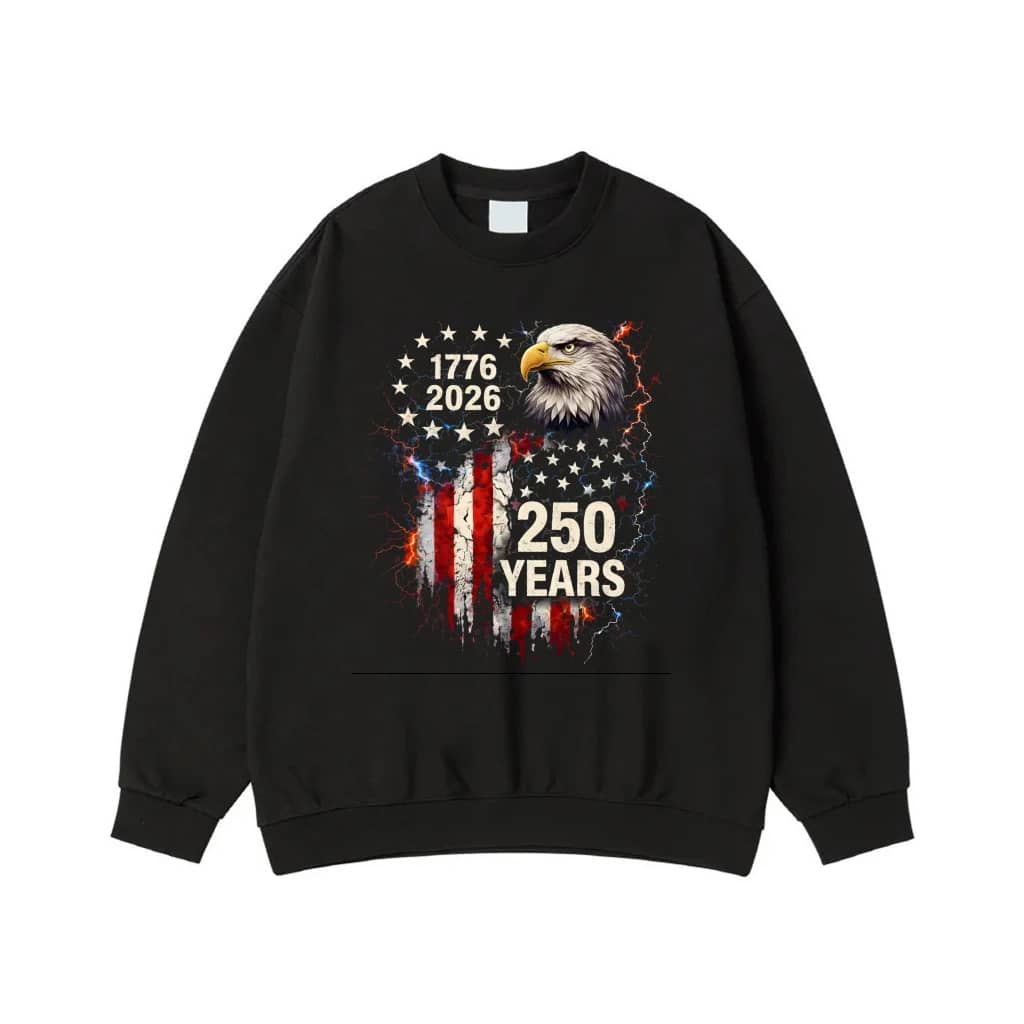 Usa 250 Years Anniversary 1776-2026 Patriotic Eagle And Flag