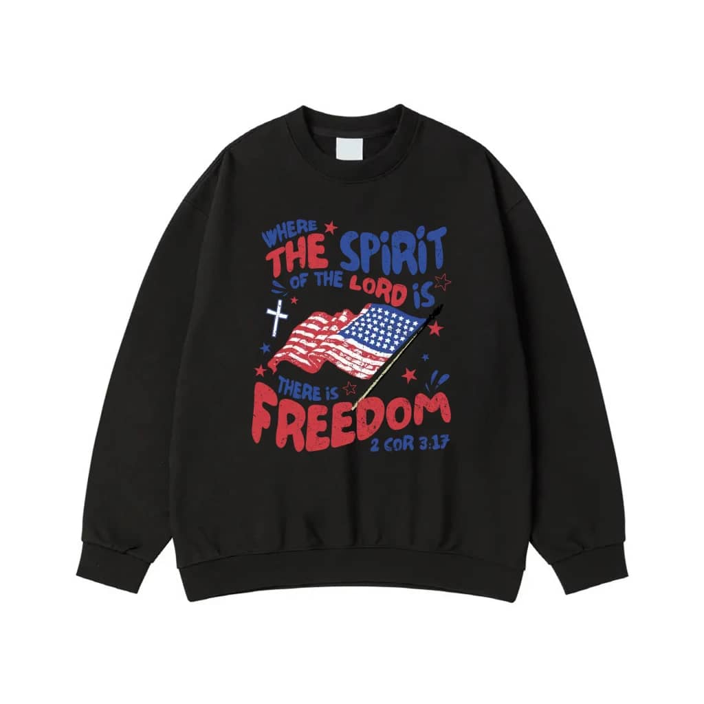 Where The Spirit Of The Lord Is There Is Freedom Bible Verse T-Shirt