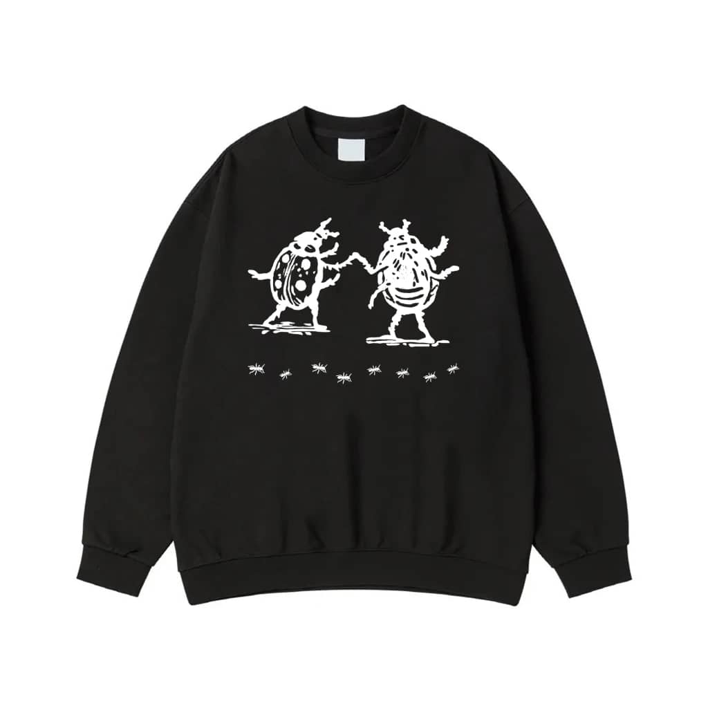 Whimsical Dancing Beetles And Ants Graphic Tee