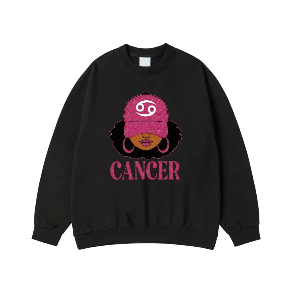 Zodiac Sign Black Woman Afro Glitter T-Shirt