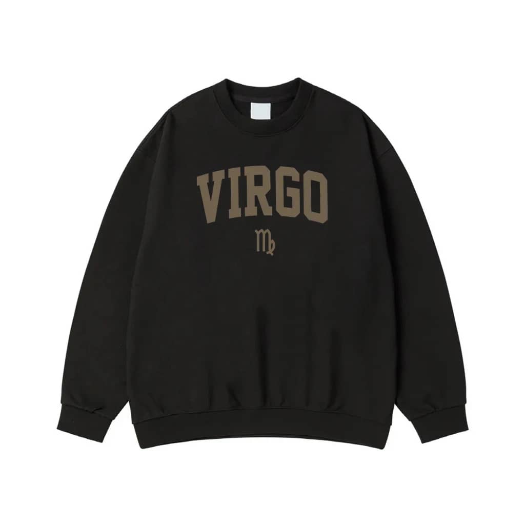 Zodiac Sign College Font Sweatshirt With Symbol
