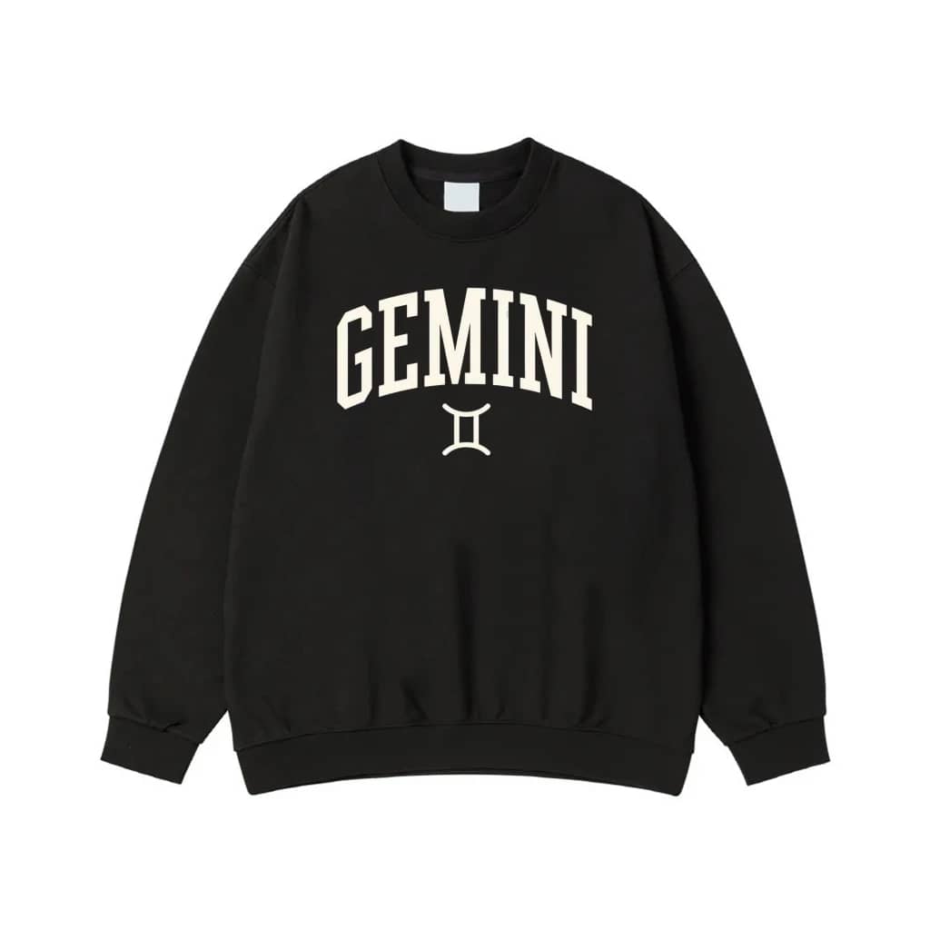 Zodiac Sign Collegiate Font T-Shirt With Astrological Symbol