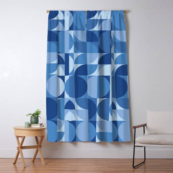 All Cut Up - Blue Pop Palette Window Curtain