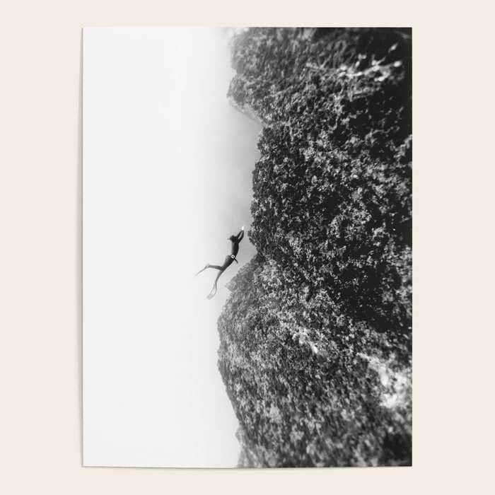 Freedive In The Mediterranean Sea Poster