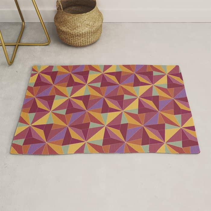 Kaleidoscope Tile Pattern X Vibrant Tropical Rug