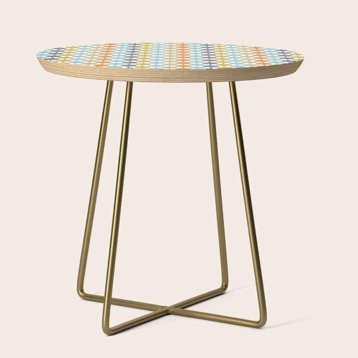 Retro Circles Mid Century Modern Background Side Table