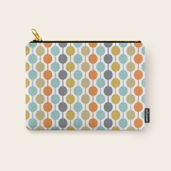 Retro Circles Mid Century Modern Background Carry All Pouch