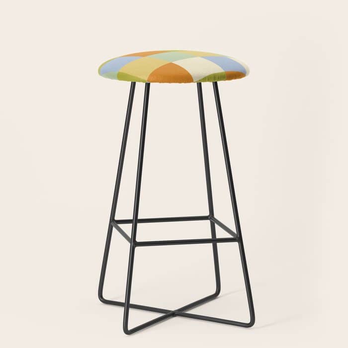 Bold Retro Checks Pattern - Large Xxxvi Stool