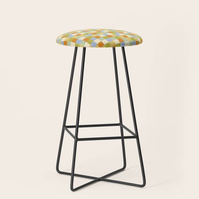 Bold Retro Checks Pattern - Small Xxxvi Stool