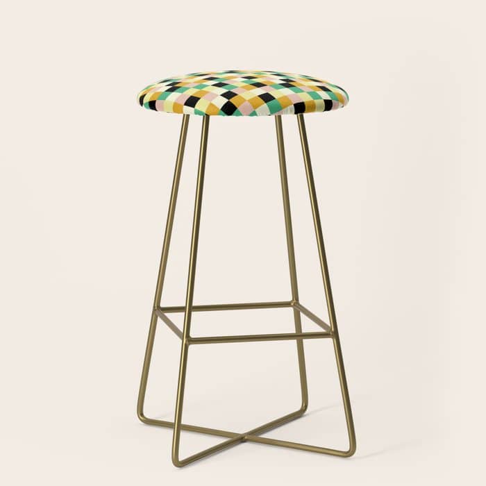 Bold Colorful Checks Pattern - Small Xxxiii Stool