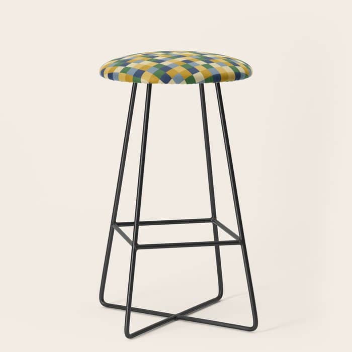 Bold Colorful Checks Pattern - Small Xxiii Stool