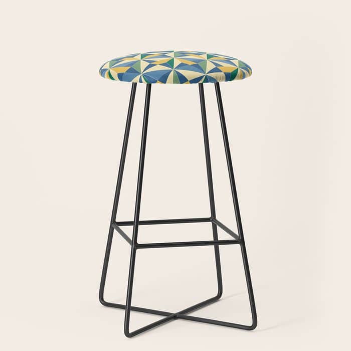 Kaleidoscope Tile Pattern Xv Bold Colorful Summer Stool