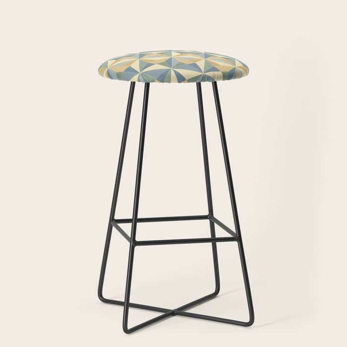 Kaleidoscope Tile Pattern Xiv Neutral Earthy Pastel Stool