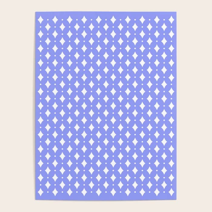 Vintage Stars Xvi Periwinkle Blue Poster