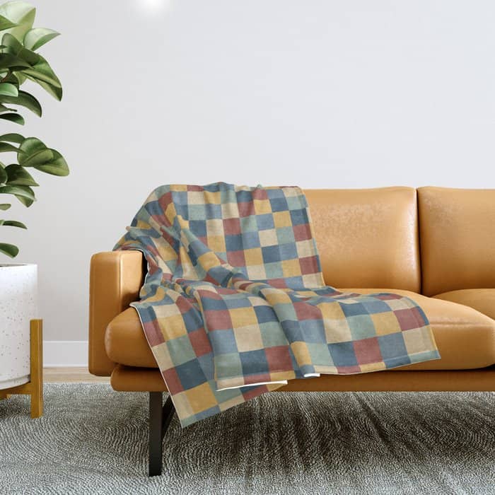 Bold Colorful Checks Pattern - Small Ix Throw Blanket