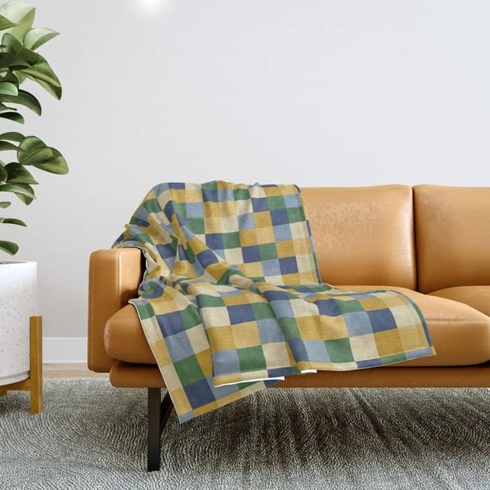 Bold Colorful Checks Pattern - Small Xxiii Throw Blanket