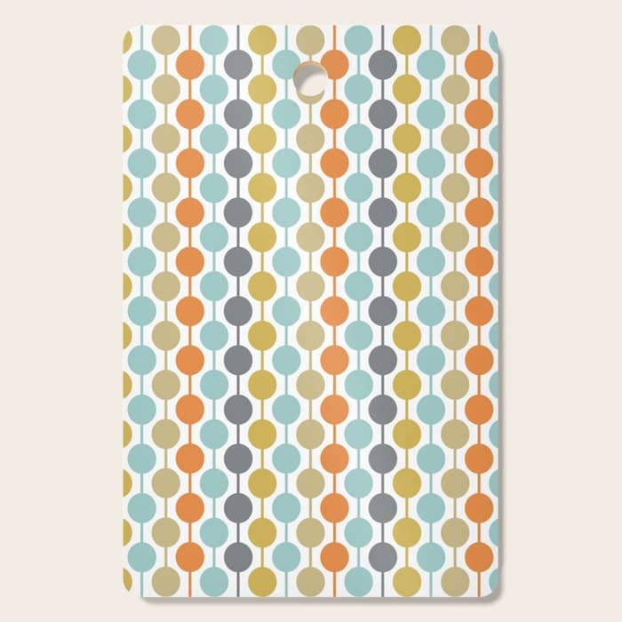 Retro Circles Mid Century Modern Background Cutting Board