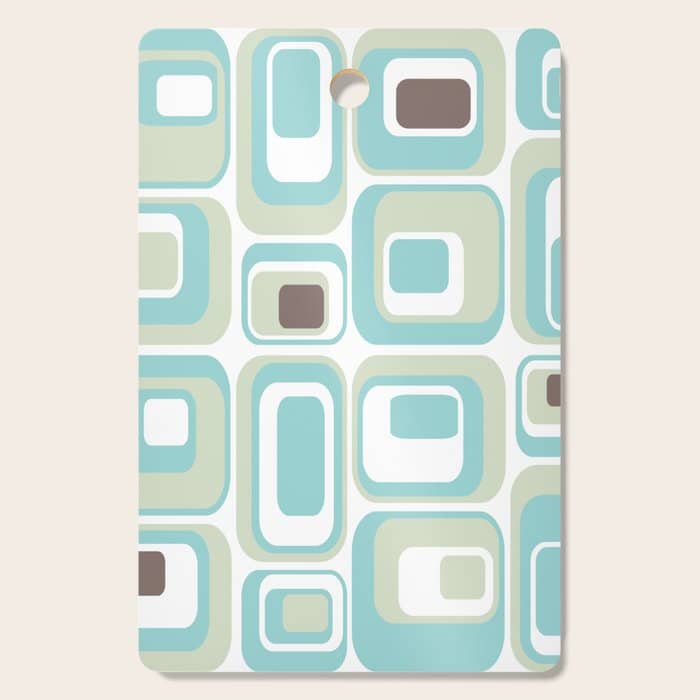 Retro Rectangles Mid Century Modern Geometric Vintage Style Cutting Board