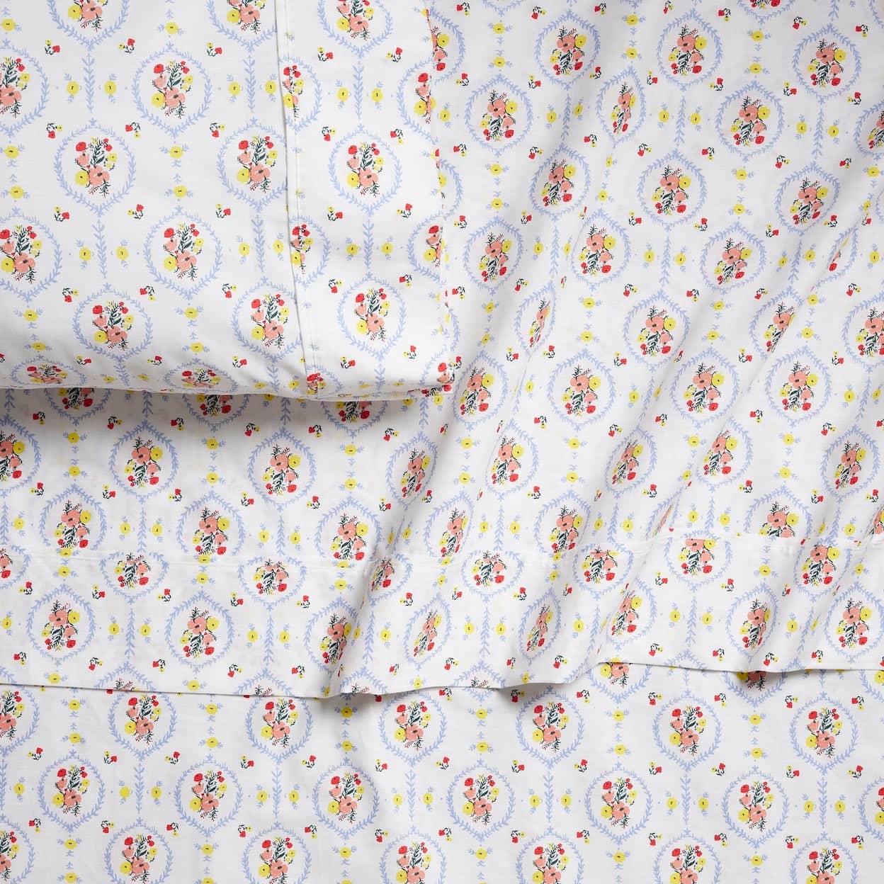 Sweet Posie Vignette Brushed Cotton Sheet Set