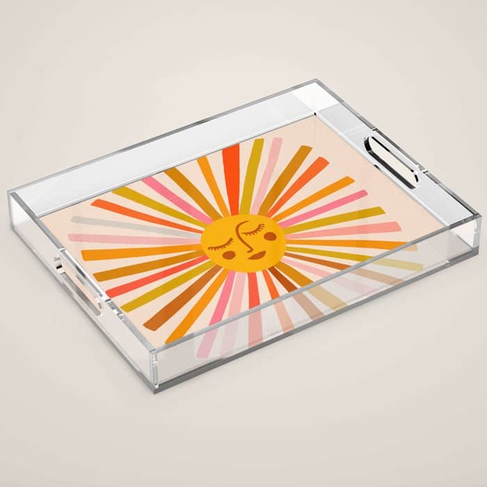 Sunshine Retro Ochre Palette Acrylic Tray