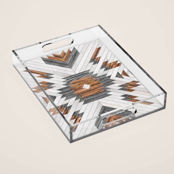 Urban Tribal Pattern No.8 - Aztec - Wood Acrylic Tray