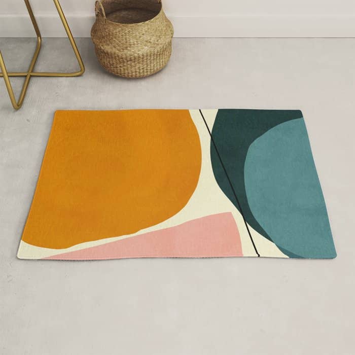 Shapes Geometric Minimal Painting Abstract Rug