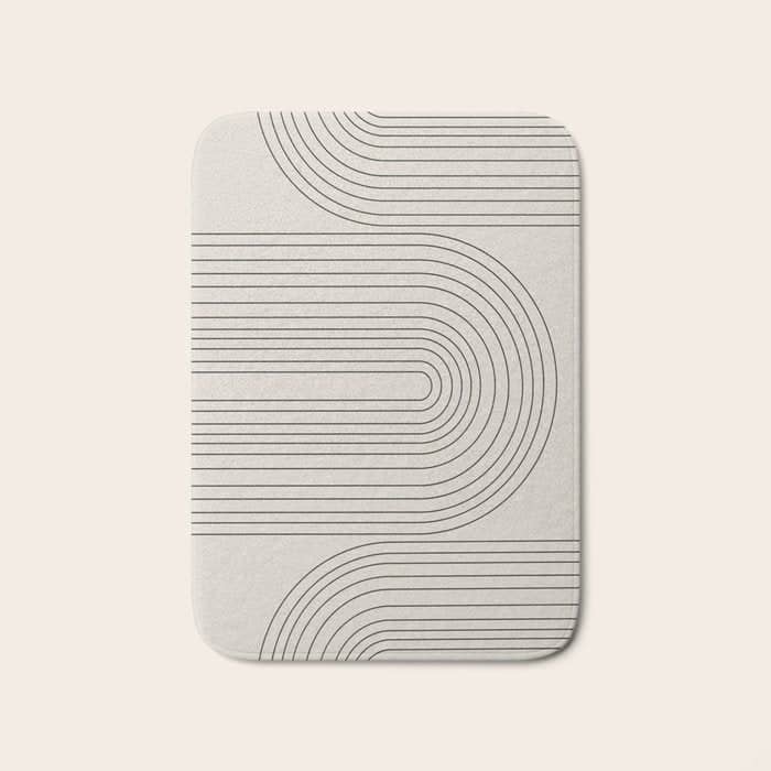 Arch Art, Modern Pattern, Mid Century  Bath Mat