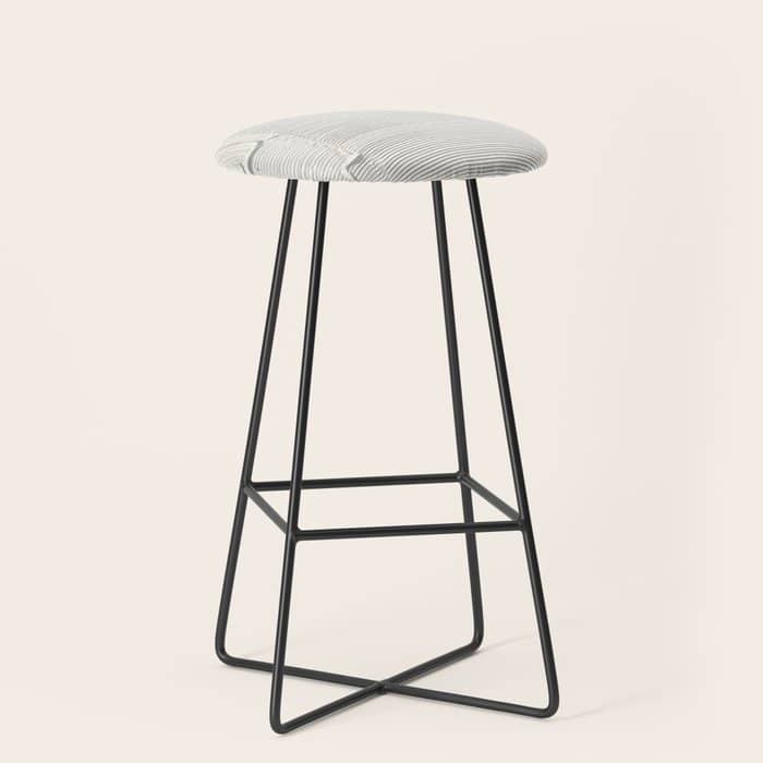 Relief [2]: An Abstract, Textured Piece In White By Alyssa Hamilton Art Stool