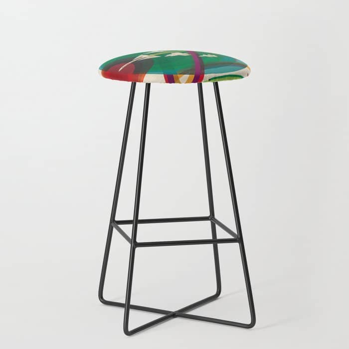 Nasa Retro Space Travel Poster The Grand Tour Stool
