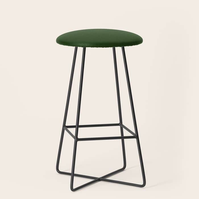Solid Dark Forest Green Simple Solid Color All Over Print Stool
